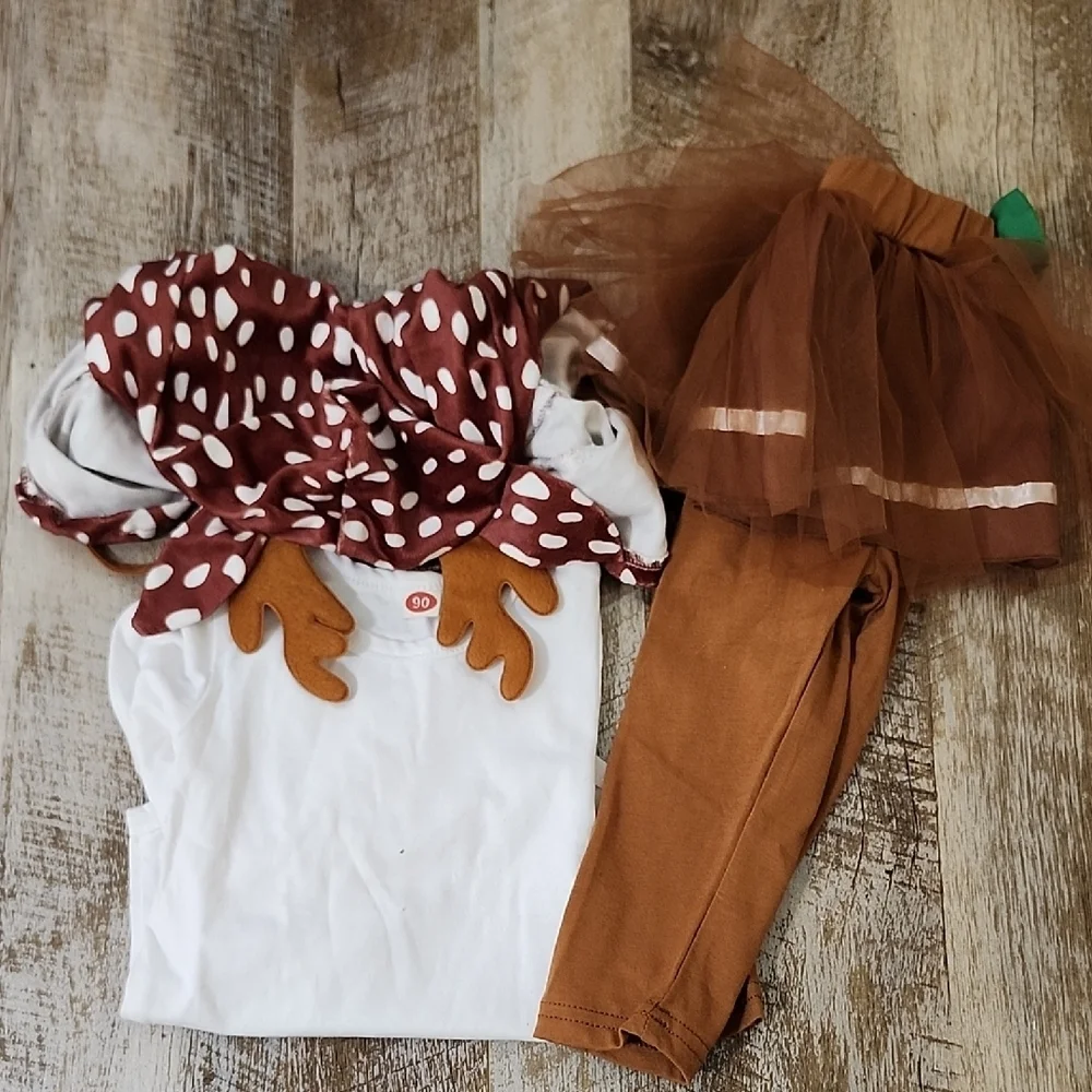 White and Brown Halloween Animal Costumes